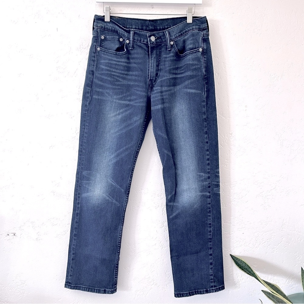 LEVIS 514 Stretch Straight Leg Jeans Distressed Medium Wash 30x30
